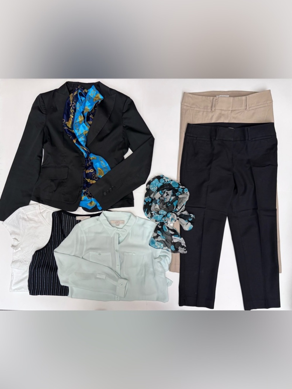 8 Pc Complete Office Capsule Wardrobe, 12 or More Outfits, size S